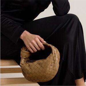Bottega Veneta Tan Mini Jodie Bag Almond